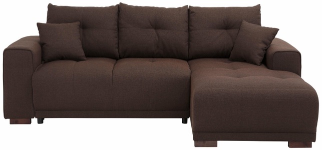 HOME AFFAIRE, Home affaire Ecksofa »Viborg«, mit Regal in der Armlehne, wahlweise mit Bettfunktion, Home affaire Ecksofa »Viborg L-Form«, mit Regal in der Armlehne, wahlweise mit Bettfunktion