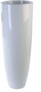 Casablanca by Gilde, Casablanca by Gilde Pflanzkübel »Pflanzkübel Konus«, (1 St.), Blumenkübel, Pflanzübertopf, Blumentopf, aus Fiberglas, wasserdicht, in 2 Grössen erhältlich, Wohnzimmer, Casablanca by Gilde Übertopf »Konus«, (1 St.), weiss