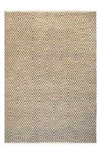 Kayoom, Wollteppich Bernd Kayoom Beige/Braun, Kayoom Teppich »Aperitif 310«, rechteckig, 7 mm Höhe, weiche Haptik,fusselarm, für Allergiker & Fussbodenheizung geeignet