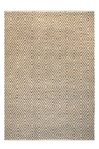 Kayoom, Wollteppich Bernd Kayoom Beige/Braun, Kayoom Teppich »Aperitif 310«, rechteckig, 7 mm Höhe, weiche Haptik,fusselarm, für Allergiker & Fussbodenheizung geeignet