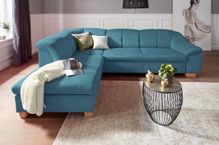 SIT&MORE, sit&more Ecksofa, sit&more Ecksofa »Santo L-Form«, mit Federkern, wahlweise mit Bettfunktion und Stauraum