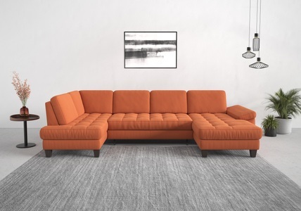SIT&MORE, sit&more Wohnlandschaft, wahlweise mit Bettfunktion, Bettkasten, Sitztiefenverstellung, sit&more Wohnlandschaft »Westham U-Form«, wahlweise mit Bettfunktion, Bettkasten, Sitztiefenverstellung
