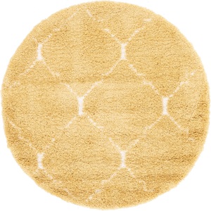 Myflair Möbel & Accessoires, Myflair Möbel & Accessoires Teppich »Temara Shag«, rund, 51 mm Höhe, Myflair Möbel & Accessoires Hochflor-Teppich »Temara Shag Lagerräumung«, rund, 51 mm Höhe, gewebt, Rauten Design, weich & kuschelig