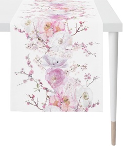 APELT, APELT - Tischläufer SPRINGTIME - Baumwolle - rosa - 45/135 cm, APELT Tischläufer »6446 SPRINGTIME, Frühjahrsdeko, Frühling«, (1 St.), Digitaldruck