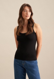 seidensticker Shirttop »Schwarze Rose«, Ohne Arm Rundhals