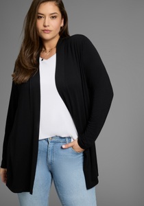 Laura Scott CURVE, Laura Scott CURVE Strickjacke, aus angenehmem Jerseymaterial - GROSSE GRÖSSE