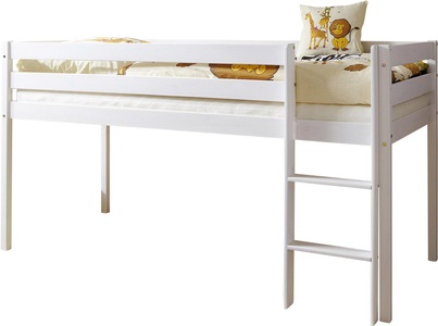 TICAA, Ticaa Hochbett, Kiefer »Malte«, Ticaa Hochbett »Malte, FSC®-zertifizierte Kiefer« 90x200cm Liegefläche, Höhe 114cm, mit Rollrost