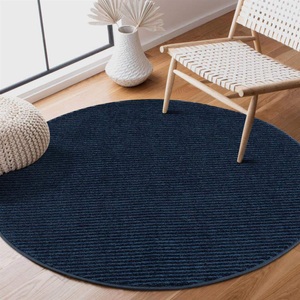 Carpet City, Carpet City Teppich »Fancy«, rund, 12 mm Höhe, Kurzflor, Einfarbig, 3D-Optik, Wohnzimmer, Carpet City Teppich »Friseé-Teppich FANCY900«, rund, 12 mm Höhe, Kurzflor, Einfarbig, 3D-Optik, Streifen Look