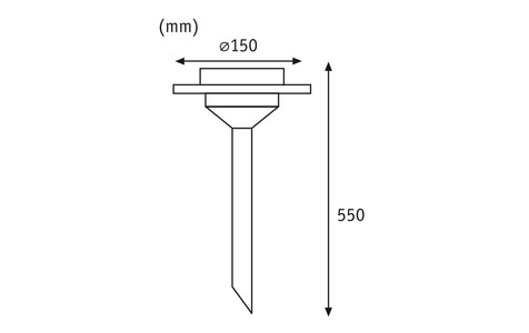 Paulmann, Paulmann Ufo LED-Solarleuchte mit Erdspieß, Paulmann LED Sockelleuchte »LED Solarspi« Warmweiss