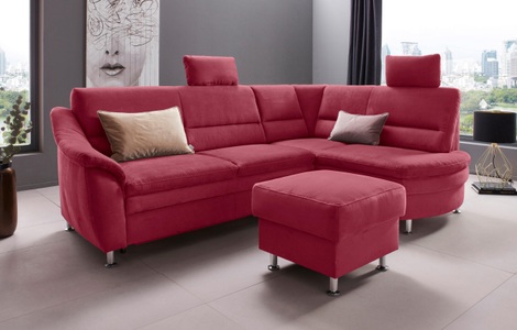 Places of Style Ecksofa »Cardoso«, Federkern, wahlweise mit Bett, Schubkasten