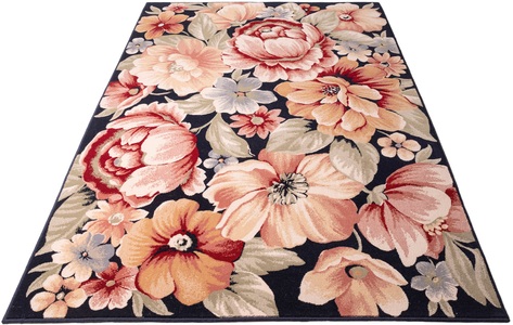 THEKO, THEKO Wollteppich »Floresti 7091«, rechteckig, 10 mm Höhe, reine Wolle, Wohnzimmer, THEKO Wollteppich »Floresti 7091«, rechteckig, 10 mm Höhe, reine Wolle, romantisches Blumen Design