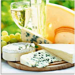 Artland Glasbild »Käse & Wein«