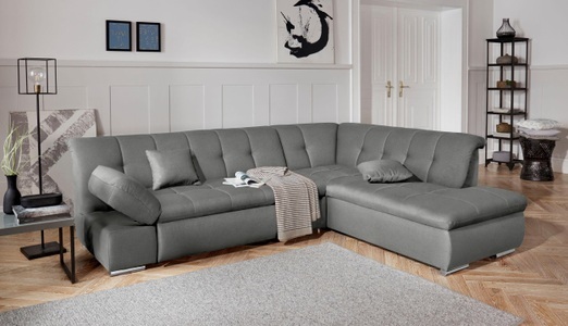 DOMO collection, DOMO collection Ecksofa, DOMO collection Ecksofa »Mona L-Form bequem und komfortabel, Breite 271cm, L-Form« wahlweise mit Bett- und Armlehnfunktion