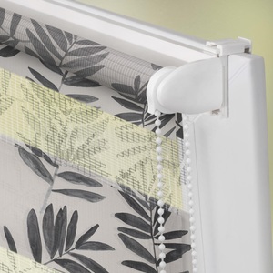 LICHTBLICK, LICHTBLICK Doppelrollo »Duo Rollo Klemmfix, ohne Bohren, blickdicht, Black Watercolor Branches - Schwarz«, halbtransparent, freihängend, LICHTBLICK ORIGINAL Doppelrollo »Duo Rollo Klemmfix, ohne Bohren, blickdicht, Black Watercolor Branches - Schwarz«, halbtransparent, freihängend, Verdunkelung, energiesparend, Basic, monochrom, gewebt, Dim Out, Breite 145 cm, Thermo