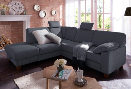 HOME AFFAIRE, Home affaire Ecksofa »Belfort«, mit Federkern, wahlweise mit Bettfunktion und Stauraum