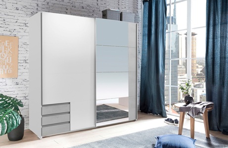 Wimex, Wimex Schwebetürenschrank »Emden«, Wimex Schwebetürenschrank »Emden moderner Kleiderschrank mit Spiegel und Schubladen BESTSELLER«, Schlafzimmer Schrank Garderobenschrank mit Schwebetüren Topseller