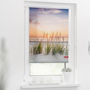 LICHTBLICK, LICHTBLICK Seitenzugrollo »Rollo Klemmfix, ohne Bohren, Verdunkelung, Nordseestrand - Rot Weiss«, verdunkelnd, Verdunkelung, freihängend, LICHTBLICK ORIGINAL Seitenzugrollo »Rollo Klemmfix, ohne Bohren, Verdunkelung, Nordseestrand - Rot Weiss«, verdunkelnd, Verdunkelung-energiesparend, freihängend