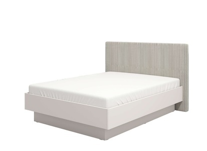 INOSIGN Bettgestell »Lucca Bett, mit gepolstertem Kopfteil, bezogen mit weichem Cordstoff«, in eleganten und modernen Cashmere Farbe