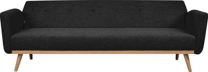 mutoni casual, Schlafsofa Struktur 212x85 schwarz, Schlafsofa Struktur 212x85 schwarz