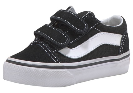 VANS, Sneakers TD Old Skool V mit Klettverschluss, Vans - Old Skool V-26, 26, Schwarz