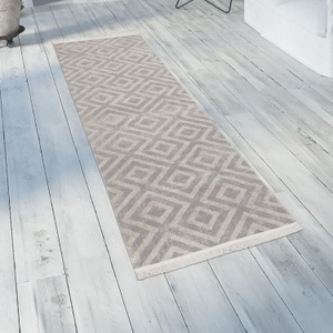PACO HOME, Paco Home Läufer »Poco 821«, rechteckig, 7 mm Höhe, Teppich-Läufer, Kurzflor, Rauten-Design, mit Fransen, In- und Outdoor geeignet, ideal in Diele & Flur, Paco Home Läufer »Poco 821«, rechteckig, 6 mm Höhe, Teppich-Läufer, Kurzflor, Rauten-Design, mit Fransen, Outdoor geeignet