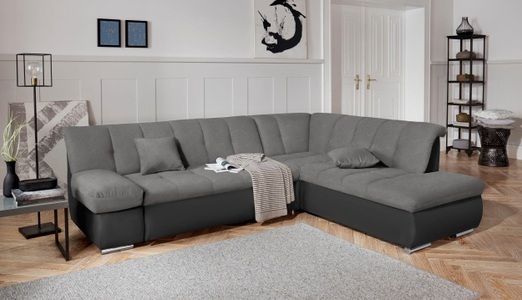 DOMO collection, DOMO collection Ecksofa, DOMO collection Ecksofa »Mona L-Form bequem und komfortabel, Breite 271cm, L-Form« wahlweise mit Bett- und Armlehnfunktion