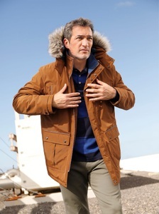 Marco Donati Langjacke, mit Kapuze
