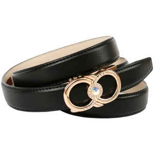 ANTHONI CROWN, Anthoni Crown 2, 4 cm femininer Ledergürtel mit aufwendiger Schmuck-Schließe, 
