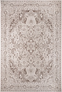 White Label, White Label - Teppich In-& Outdoor - 80 x 150 cm; - Creme, Hellbraun, Home affaire Teppich »Georgia«, rechteckig, 3 mm Höhe, In- & Outdoor-Teppich, strapazierfähig, pflegeleicht, Flachgewebe