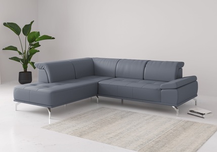 Places of Style Ecksofa »Caluna«, Inkl.Sitztiefenverstellung, wahlweise mit Kopf- und Armteilverstellung