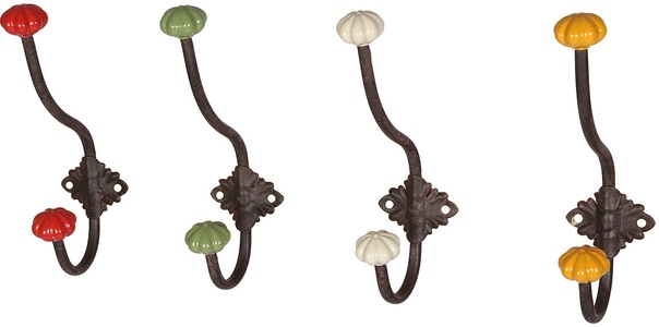 Ambiente Haus, Ambiente Haus Garderobenhaken »Haken mit Keramik - grün 23cm«, Ambiente Haus Garderobenhaken »Haken mit Keramik - grün 23cm«, (1 St.)