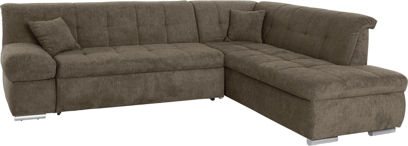 DOMO collection, DOMO collection Ecksofa, DOMO collection Ecksofa »Mona L-Form bequem und komfortabel, Breite 271cm, L-Form« wahlweise mit Bett- und Armlehnfunktion