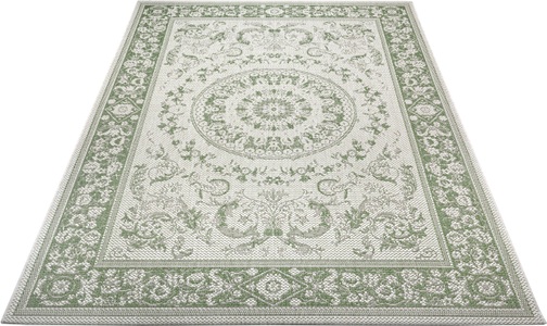 White Label, White Label - Teppich In-& Outdoor - 80 x 150 cm; - Creme, Grün, 