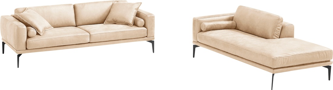 Egoitaliano, Egoitaliano Polstergarnitur »Masu«, Höhe der Rückenkissen und Sitztiefe verstellbar, 3 Rollkissen, Egoitaliano Polstergarnitur »Masu, Design trifft sensationellen Sitzkomfort«, Höhe der Rückenkissen und Sitztiefe verstellbar, 3 Rollkissen