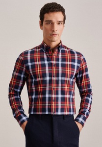 Seidensticker, seidensticker Flanellhemd »Slim«, Slim Langarm Button-Down-Kragen Karo, seidensticker Flanellhemd »Slim« Slim 1/1 Button-Down-Kragen Karo