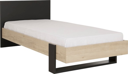 CONFORAMA, Bett DUPLEX Kastanie, Schwarz 90x200 cm, Bett DUPLEX 90x200cm schwarz