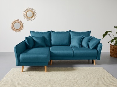 ANDAS, andas Ecksofa »Granbo«, incl. Bettfunktion und Bettkasten, Federkern-Polsterung, Seitentasche im Armteil, Home affaire Ecksofa »Granbo L-Form«, incl. Bettfunktion und Bettkasten, Federkern-Polsterung, Seitentasche