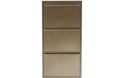 Kare Design, Schuhkipper Caruso 3-er Bronze (MO), Kare Design Schuhschrank »Caruso Stahl«