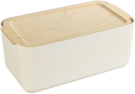 Wenko, Wenko - Brotkasten Derry, aus Bambusfasern, WENKO Organizer »Derry«, (1 St.), Aufbewahrungsbox, zur Aufbewahrung von Utensilien, mit Bambus-Deckel