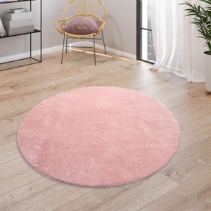 PACO HOME, Paco Home Teppich »Cadiz 630«, rund, 18 mm Höhe, besonders weich, Uni-Farben, waschbar, In- und Outdoor geeignet, Wohnzimmer, Paco Home Teppich »Cadiz 630«, rund, 14 mm Höhe, Kurzflor, Uni-Farben, besonders weich, waschbar, Wohnzimmer