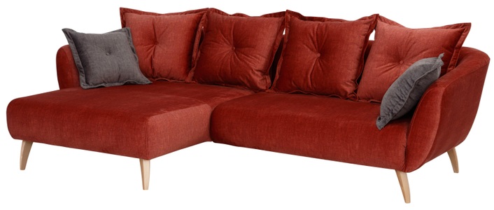 Home affaire Ecksofa »Tiber«, Zierkissen inklusive