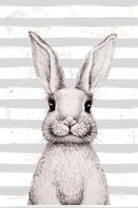 QUEENCE, queence Metallbild »Gail«, Hase, (1 St.), Stahlschilder, queence Metallbild »Gail«, Hase, (1 St.), Stahlschilder