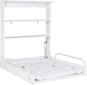 Roba, roba Wandwickelregal Vogeltanz weiß, roba® Wickelregal »Wandwickelregal klappbar, inkl. Wickelunterlage Vogeltanz« bis 15 kg zur Montage an die Wand 67 cm