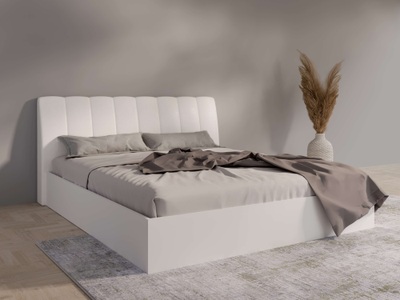 Home affaire Bett »Bett Malissa mit gepolstertem Kopfteil ohne Stauraum«, Bettgestell, Schlaffläche 180x200 cm, BxTxH 186,6 x 206,4 x 100 cm