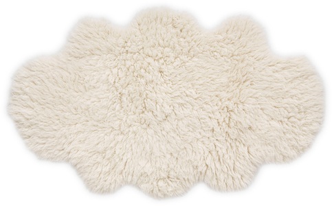 THEKO EXKLUSIV, Hochflor-Teppich, »Flokos 2«, Theko Exklusiv, wolkenförmig, Höhe 62 mm, handgewebt, THEKO Wollteppich »Flokos 2«, wolkenförmig, 62 mm Höhe, Handweb Teppich, Hochflor, reine Wolle, handgewebt