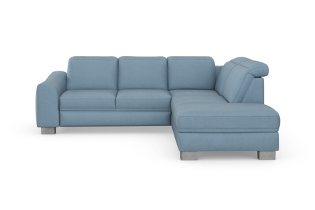 sit&more Ecksofa »Durness«, mit Federkern und hochwertigen Edelstahlfüssen, wahlweise mit Kopfteilverstellung, Bettfunktion und Stauraum oder mit Bettfunktion und Bettkasten