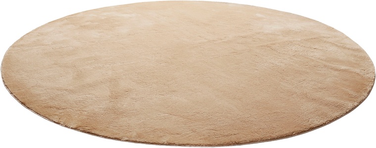 Homie Living, Homie Living Teppich »Lago«, rund, 19 mm Höhe, Homie Living Teppich »Lago«, rund, 19 mm Höhe, Kurzflor, Uni Farben, ideal im Wohnzimmer & Schlafzimmer