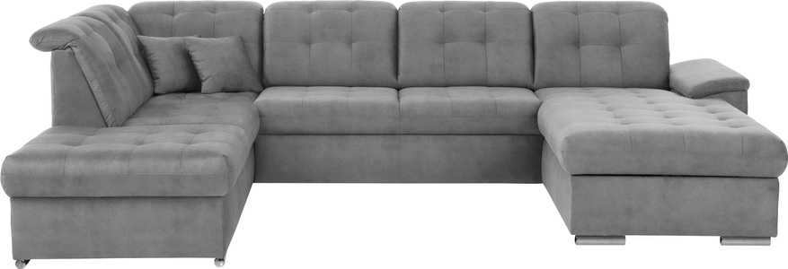 exxpo - sofa fashion, exxpo - sofa fashion Wohnlandschaft, (4 St.), 6x Kopfteilverstellung, Wahlweise mit Bettfunktion und Bettkasten, exxpo - sofa fashion Wohnlandschaft »Durango, aufwendige Sitz- und Rückenverarbeitung, bequem, U-Form« inkl. Kopfteilverstellung, wahlweise mit Bettfunktion und Bettkasten