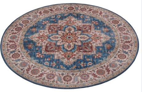NOURISTAN, Teppich, »Anthea«, NOURISTAN, rund, Höhe 5 mm, maschinell gewebt, NOURISTAN Teppich »Anthea«, rund, 5 mm Höhe, Orientalisch, Orient, Vintage, Wohnzimmer, Schlafzimmer, Esszimmer