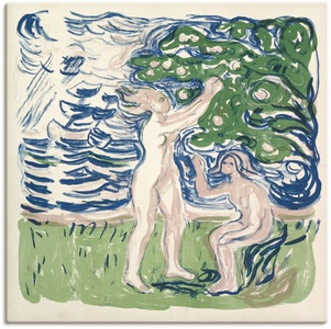 Artland, Artland Wandbild »Mädchen beim Äpfel pflücken. 1915«, Bilder von Frauen, (1 St.), in vielen Grössen & Produktarten - Alubild / Outdoorbild für den Aussenbereich, Leinwandbild, Poster, Wandaufkleber / Wandtattoo auch für Badezimmer geeignet, 